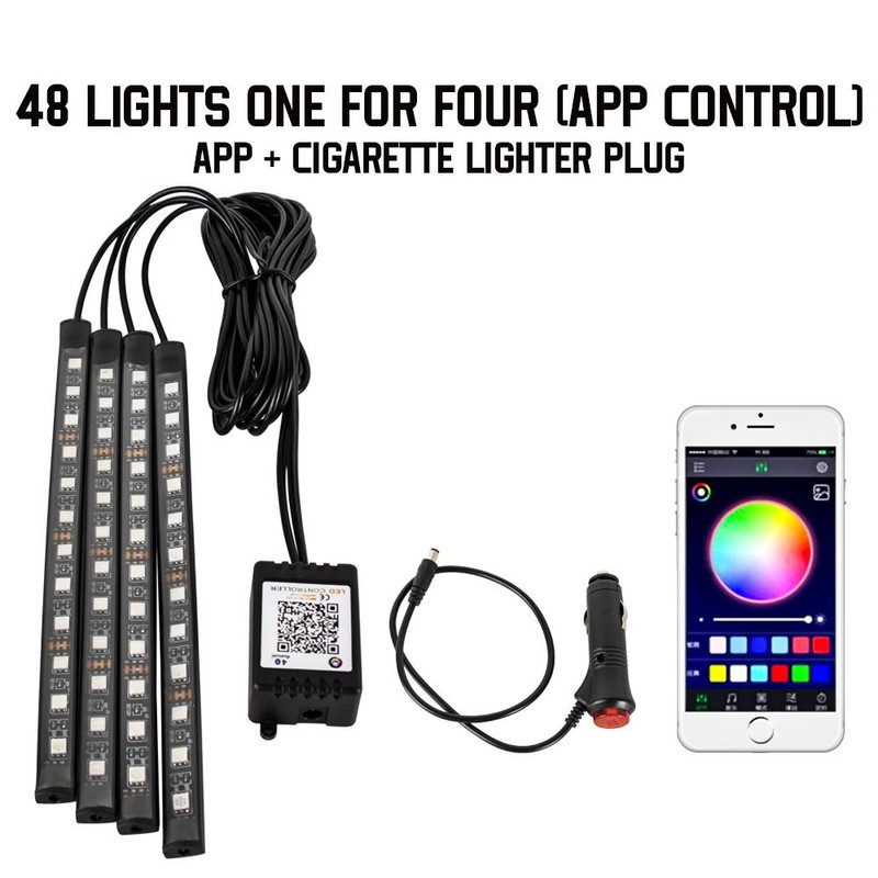 RGB Car Interior Ambient LED Light Strip 2345m 14