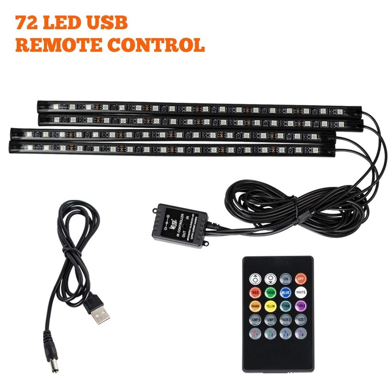 RGB Car Interior Ambient LED Light Strip 2345m 15