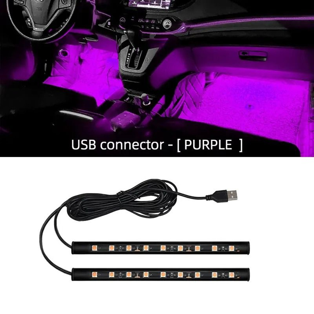 LED Car Interior Neon Foot Light And Atmosphere Backlight Kit 11