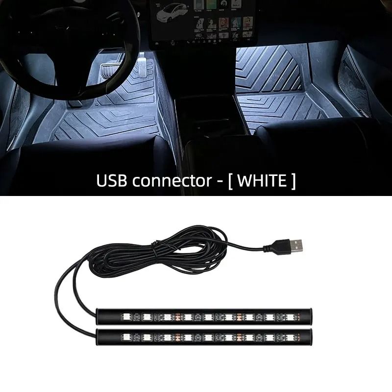 LED Car Interior Neon Foot Light And Atmosphere Backlight Kit 7