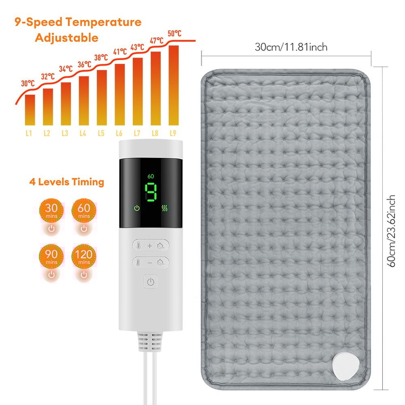 Electric Heating Pad Blanket 9Level Adjustable Heat With 4 Mode Timer For Neck Shoulder Back Leg 8