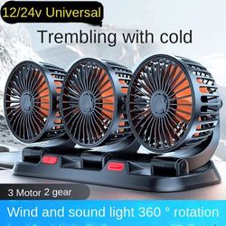 why choose our car fan adjustable triple head electric dashboard fan usb 12v 24v