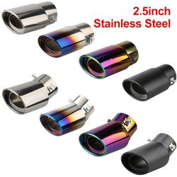 car exhaust muffler tip pipe stainless steel chrome rear tail trim