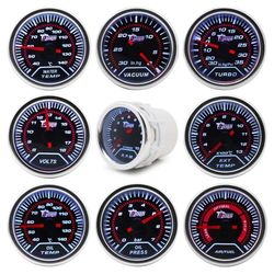 universal 52mm analog led gauge with white case and gauge pod