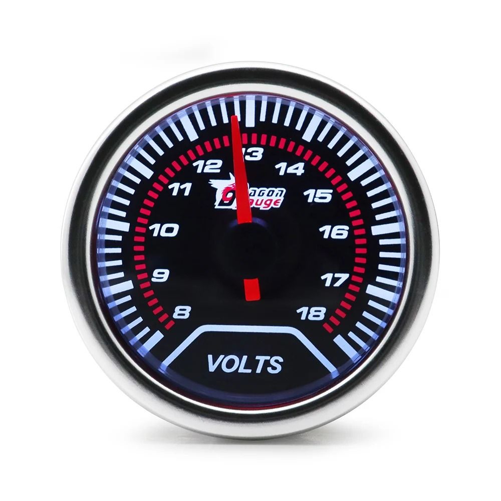 Universal 52mm Analog LED Gauge With White Case And Gauge Pod 13