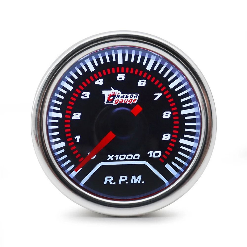 Universal 52mm Analog LED Gauge With White Case And Gauge Pod 16