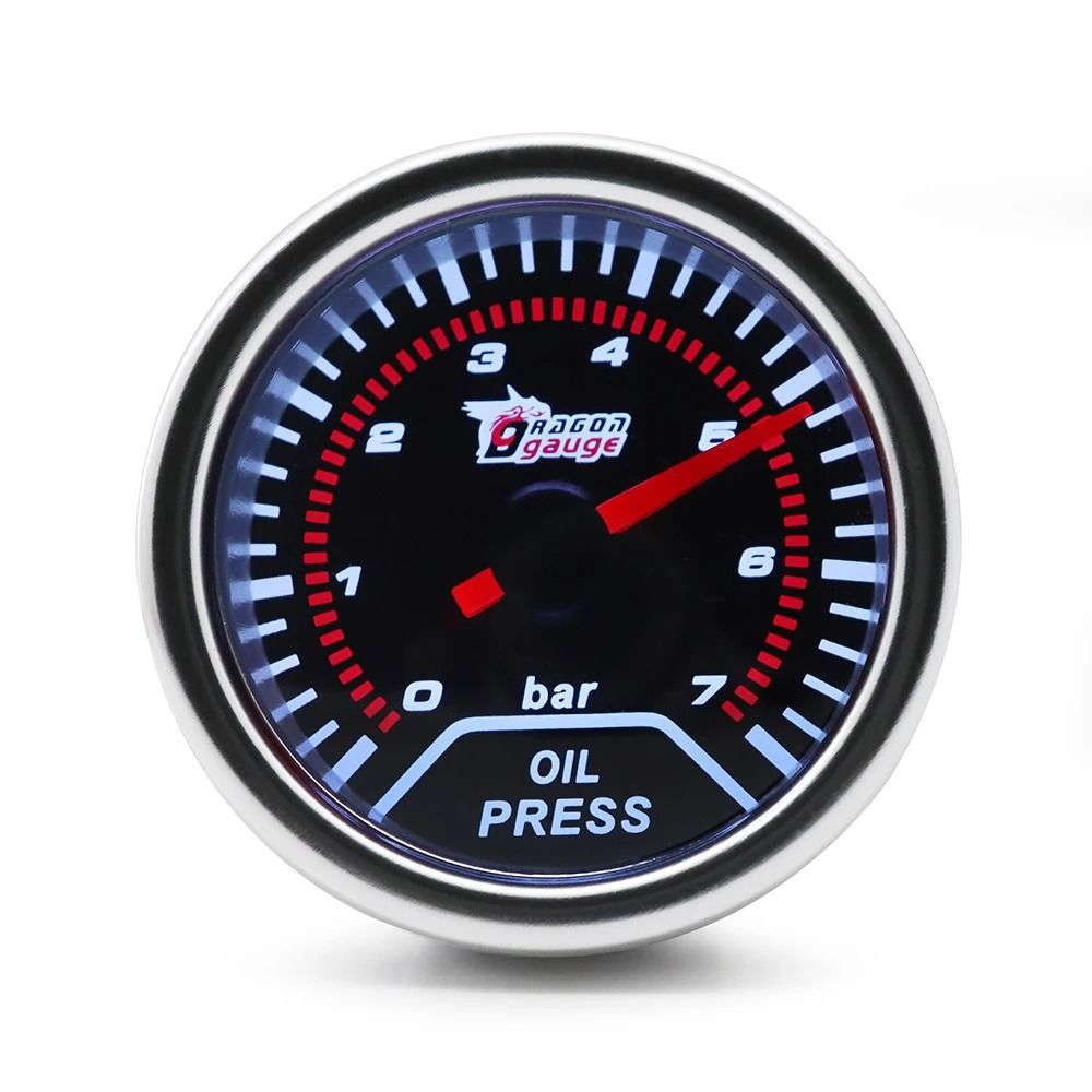 Universal 52mm Analog LED Gauge With White Case And Gauge Pod 17