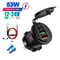 Car Charger Socket Dual Type C And Dual USB Fast Charging Socket With Voltmeter 6