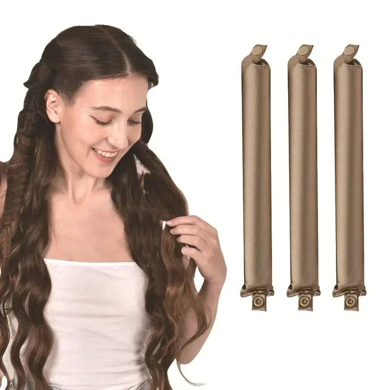 Heatless Hair Curler Satin Curling Rod For Overnight Soft Curls 9