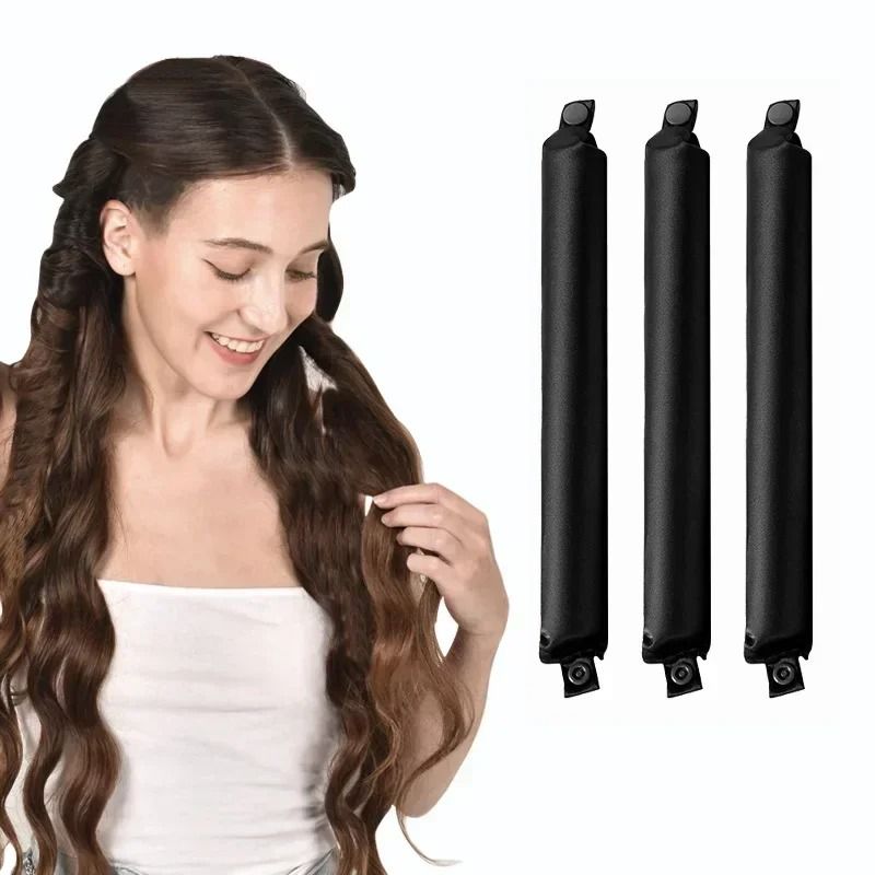 Heatless Hair Curler Satin Curling Rod For Overnight Soft Curls 11