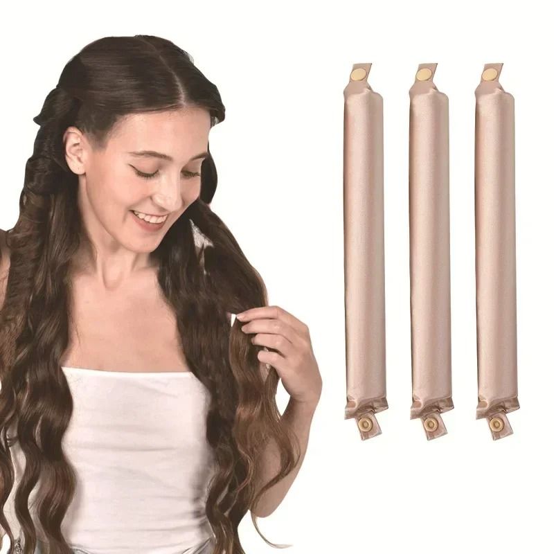 Heatless Hair Curler Satin Curling Rod For Overnight Soft Curls 8