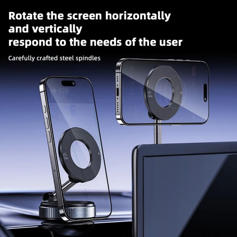 Magnetic Phone Holder With Three Axis Rotation For Adjustable Hands Free Use 1