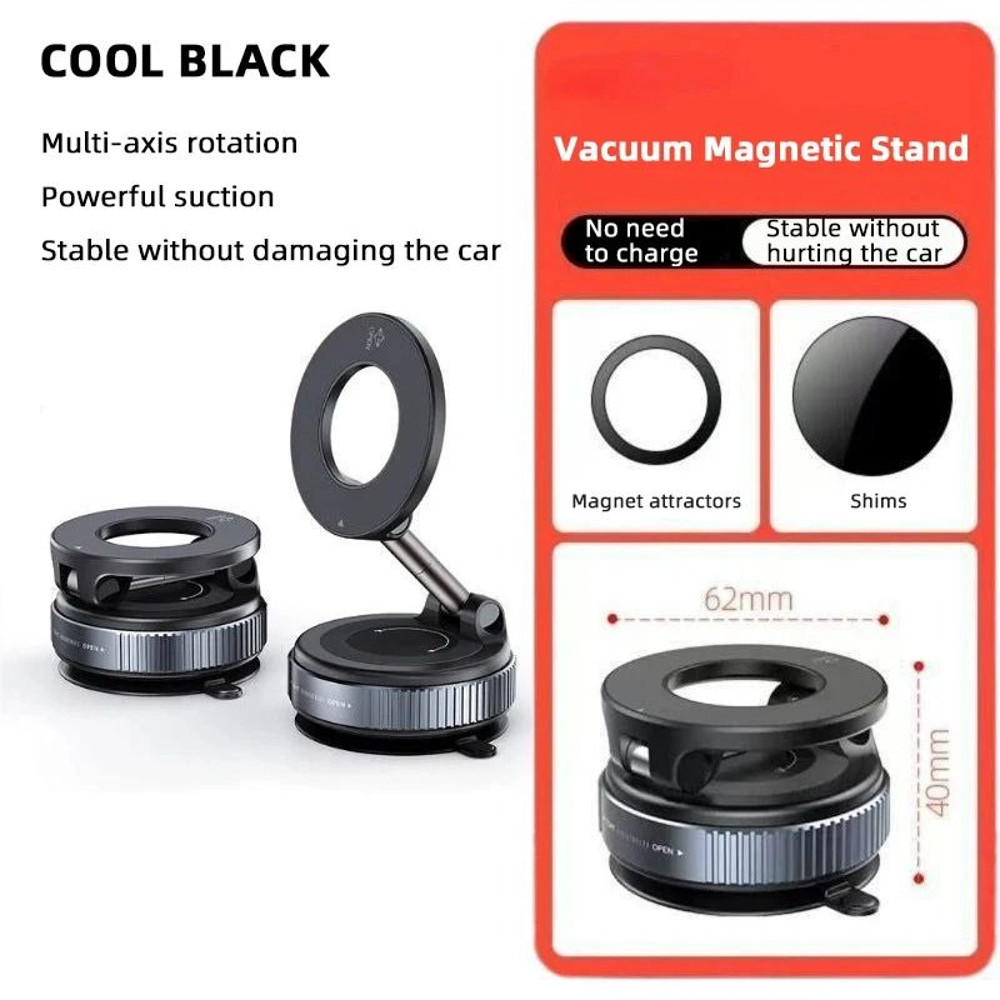 Magnetic Phone Holder With Three Axis Rotation For Adjustable Hands Free Use 7