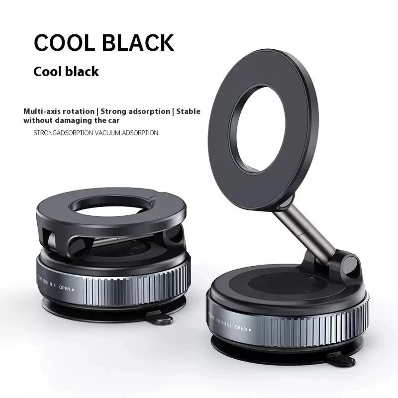 Strong Magnetic Car Phone Holder Foldable Vacuum Mount With 360 Degree Adjustment 7