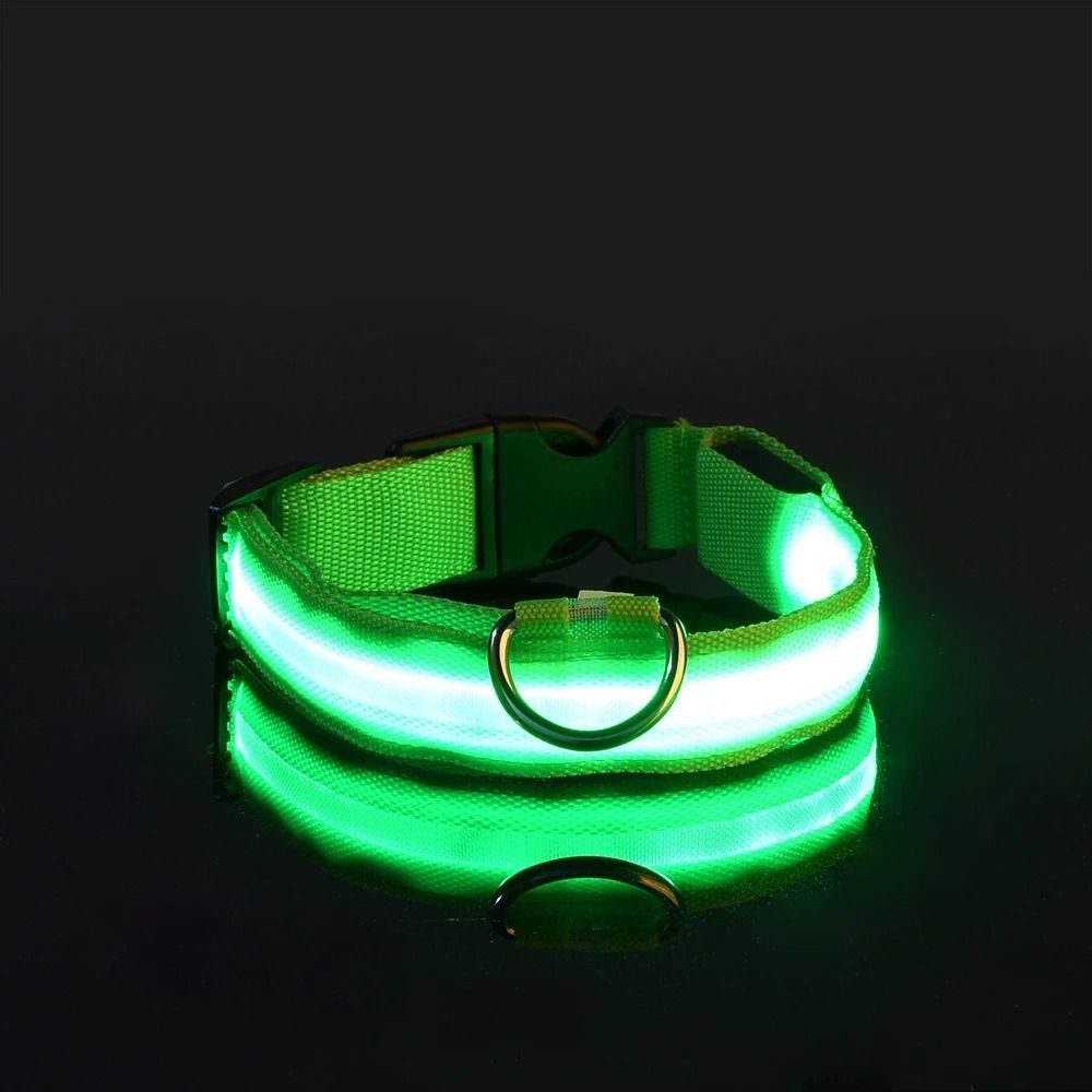 Nylon LED Night Safety Glow Dog Leash And Collar 7