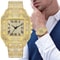 Luxury Business Steel Strap Roman Scale Quartz Watch For Men 1
