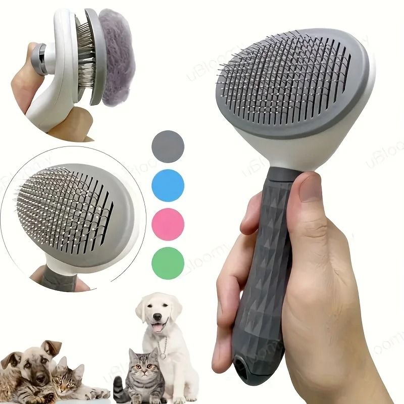 One Click Pet Hair Removal Comb For Easy Dog And Cat Grooming 0