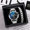 Men Business Watch With Steel Band And Bracelet Set 0