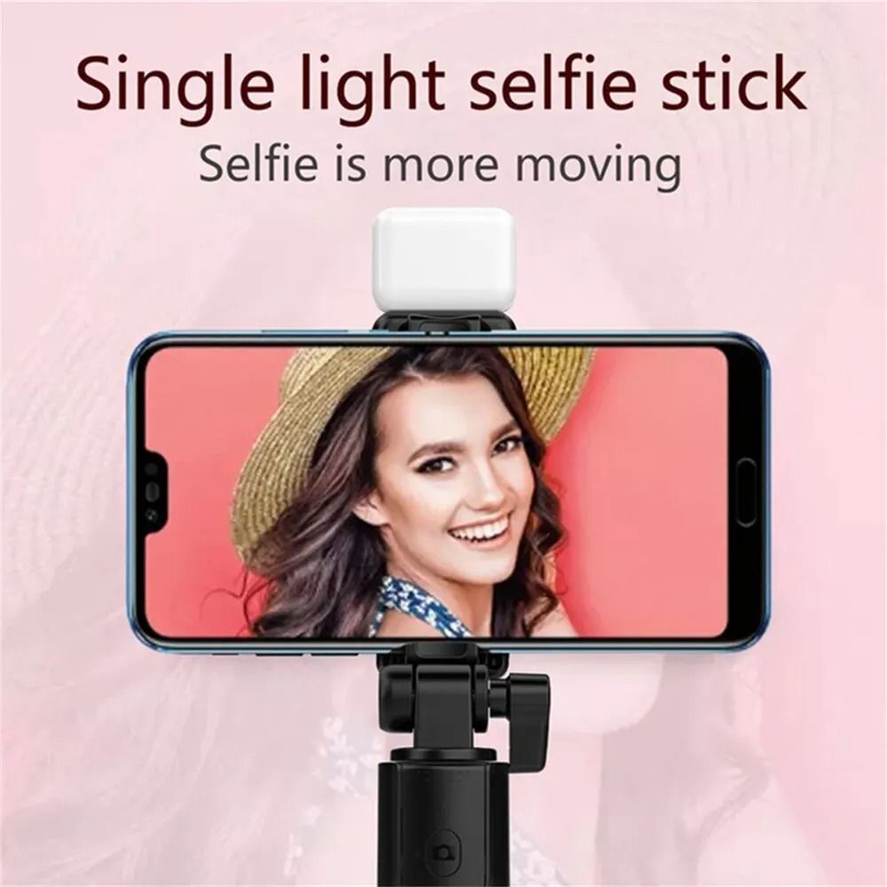 Portable Bluetooth Selfie Stick Tripod With Remote And Fill Light 1