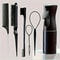Six Piece Hair Brush And Styling Tool Set With Spray Bottle And Braiding Comb 8
