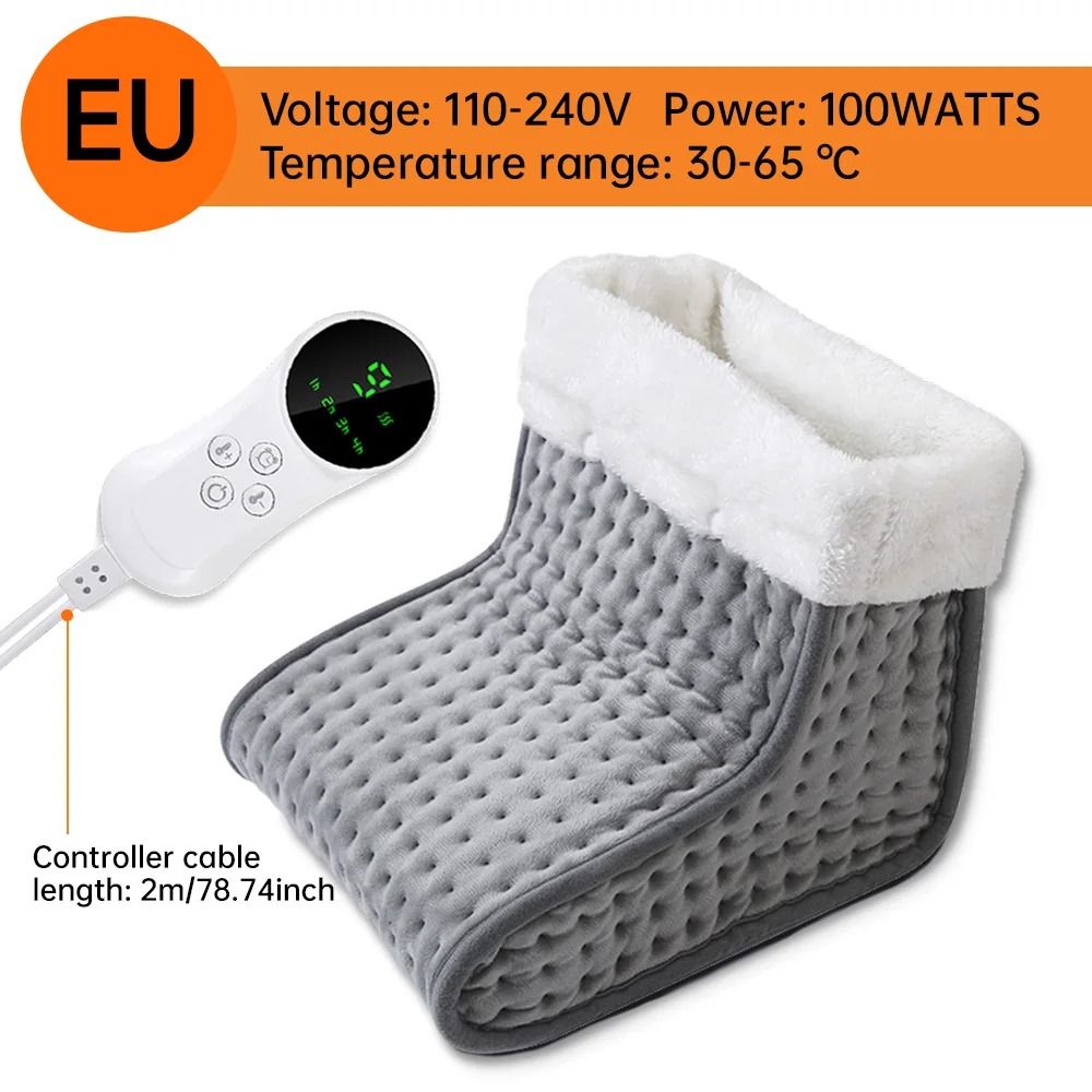 Electric Heated Foot Warmer Plush Heating Pad With Adjustable Temperature 6
