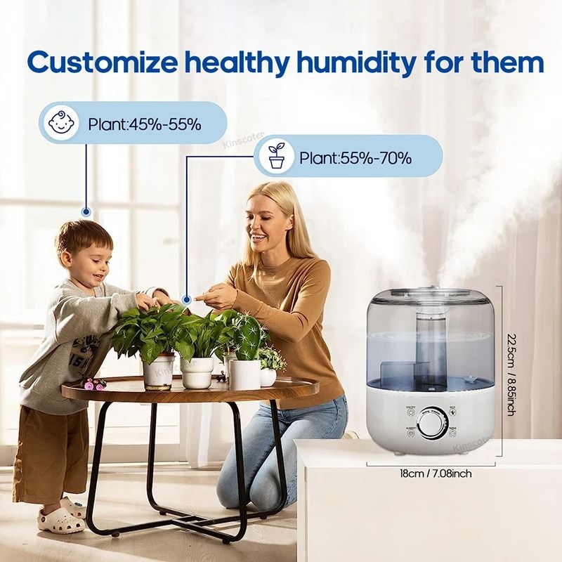 KINSCOTER Large Capacity 3L Home Air Humidifier With Plant Mist And Remote Control 2