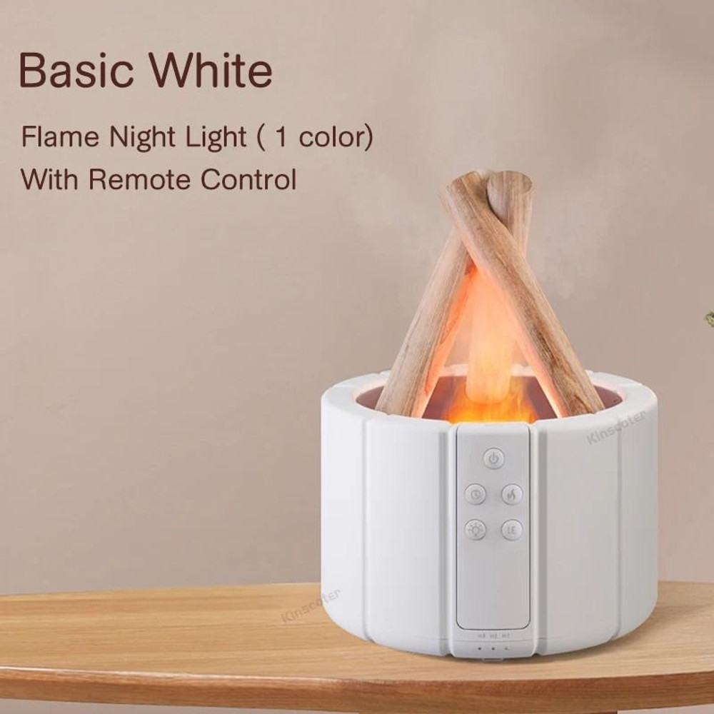 Kinscoter Simulated Flame Aroma Diffuser Bonfire Air Humidifier Ultrasonic Cool Mist Maker With LED 7