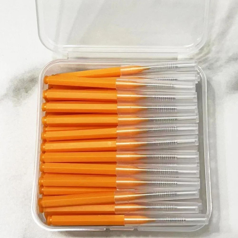 60 Pack Interdental Brushes Tooth Push Pull Oral Hygiene Tool For Food And Plaque Removal 14