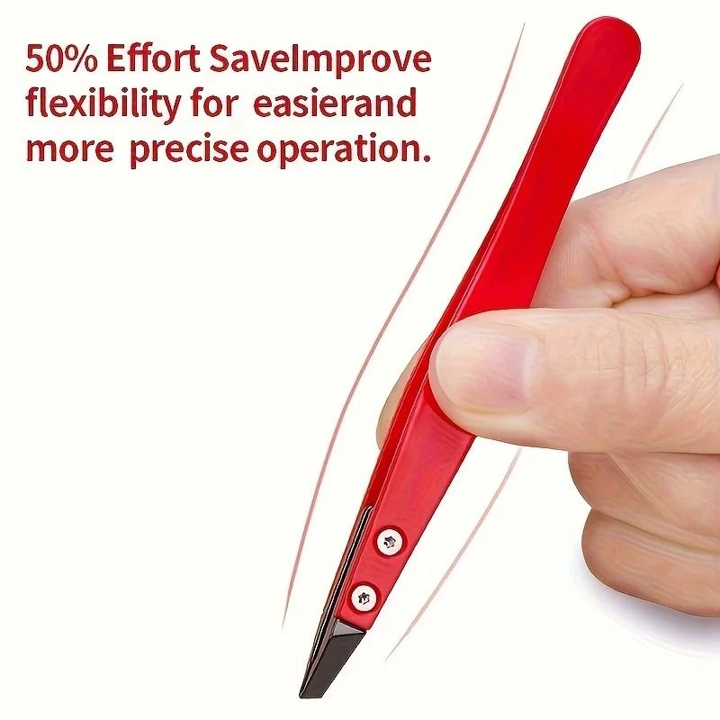 Zirconia Ceramic Pointed Tweezers Stainless Steel Precision Eyebrow And Hair Removal Tool 3