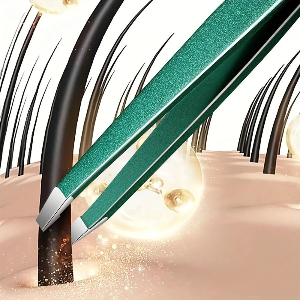 4 Piece Stainless Steel Tweezer Set Unisex Professional Precision For Facial Hair Eyebrows Ingrown 3