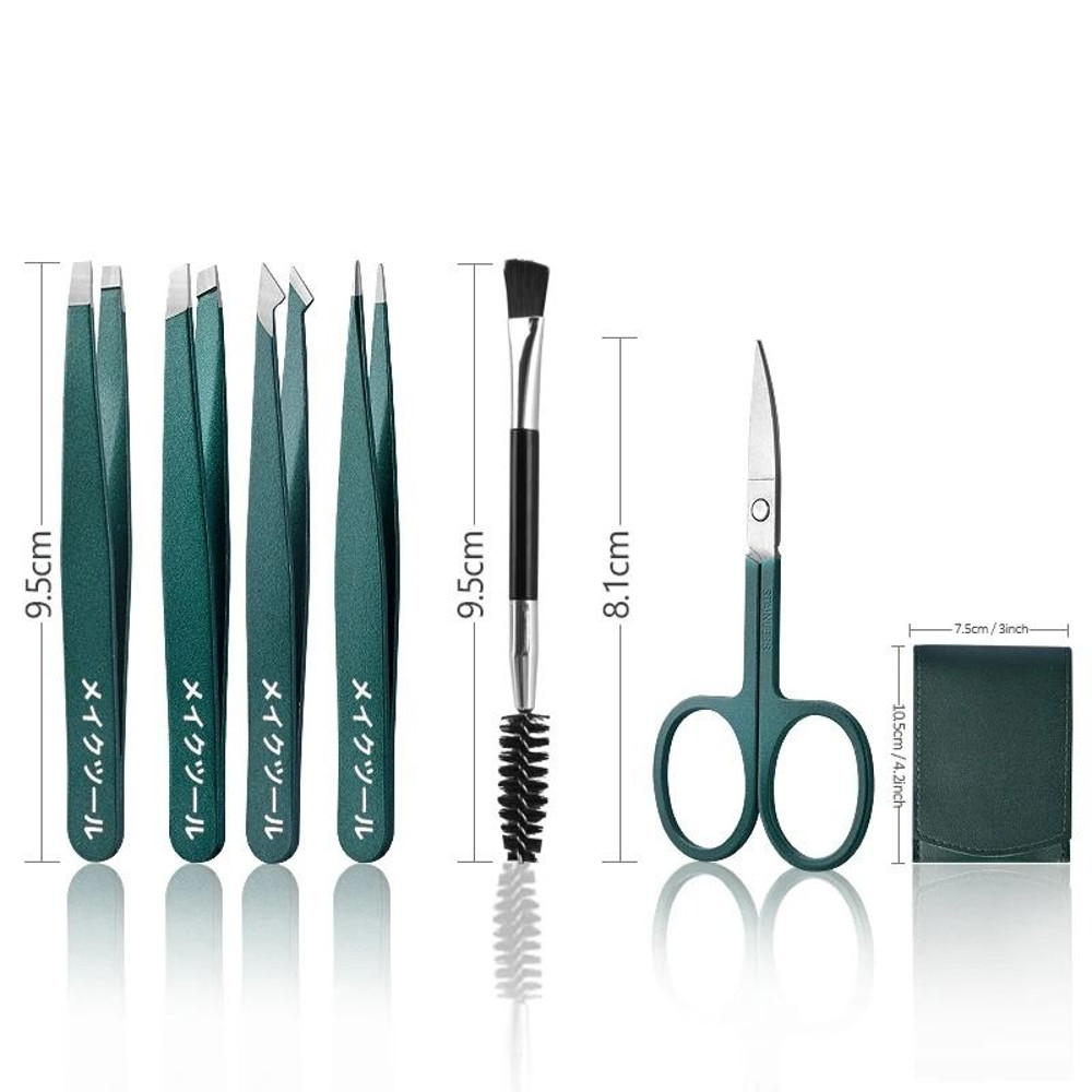 4 Piece Stainless Steel Tweezer Set Unisex Professional Precision For Facial Hair Eyebrows Ingrown 7