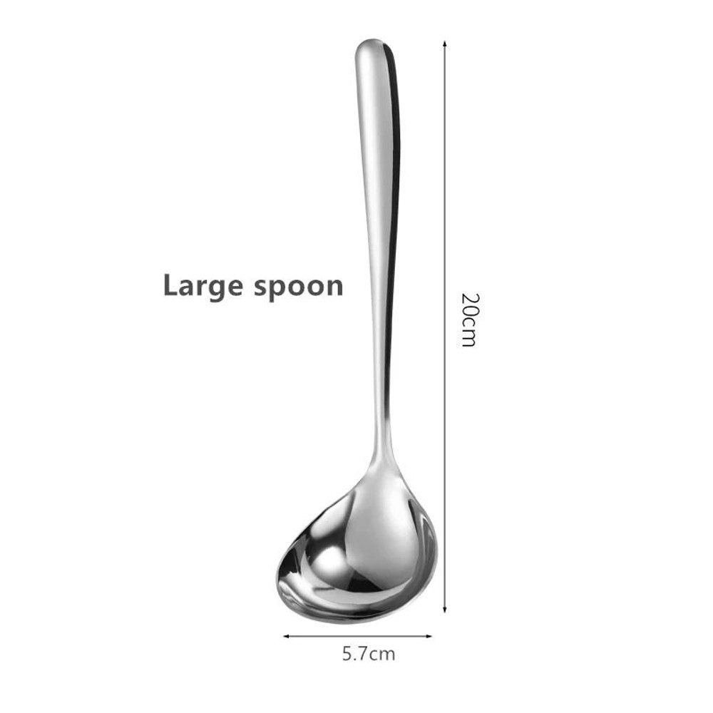 Stainless Steel Long Handle Thickening Soup Ladle 7