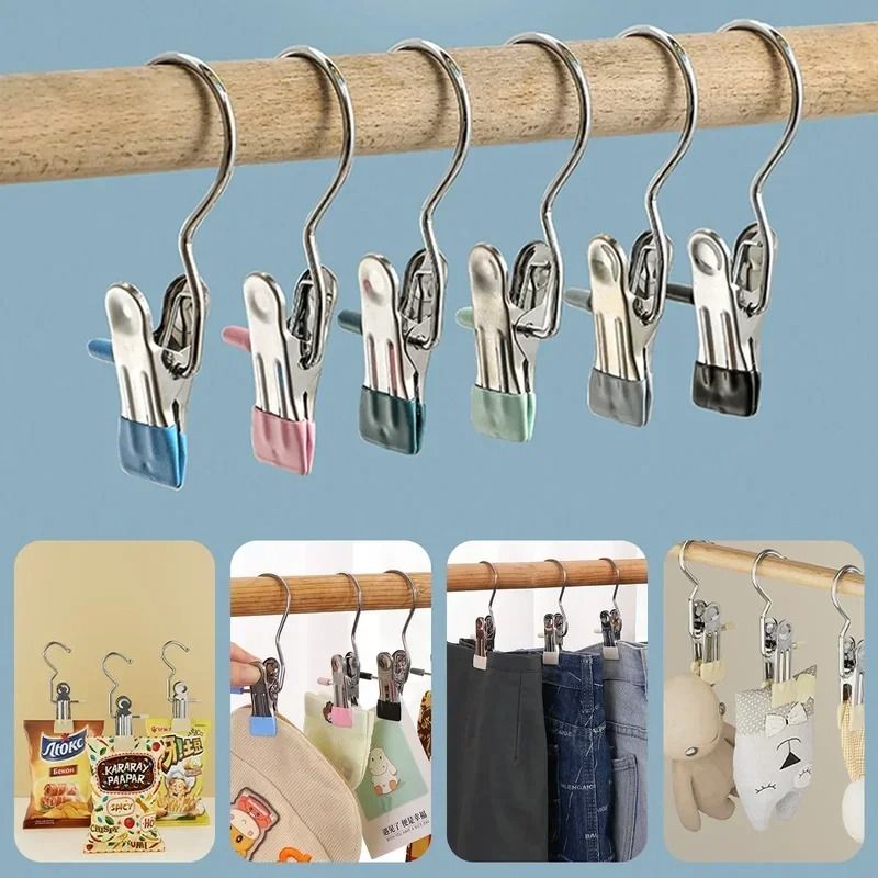 Closet Clothes Organizer Pegs With Hook For Laundry And Clothing Storage 4