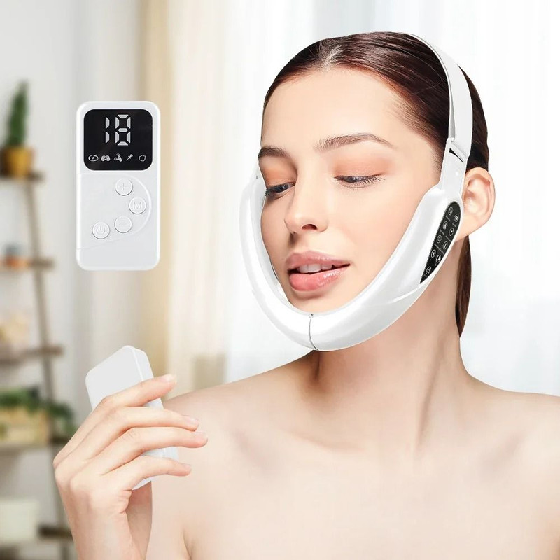 Rechargeable V Face Massager Portable Facial Massage Device With LED Display 1