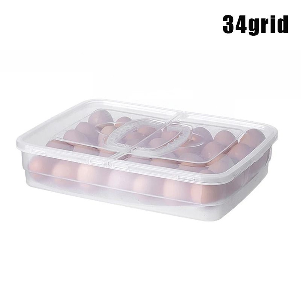 Egg Storage Box With Lid For Refrigerator Organization In Multiple Grid Options 8