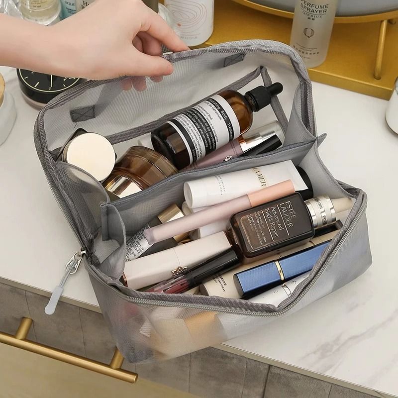 Mesh Clear Cosmetic Bags In Small And Large Sizes For Travel Makeup And Toiletry Organization 3