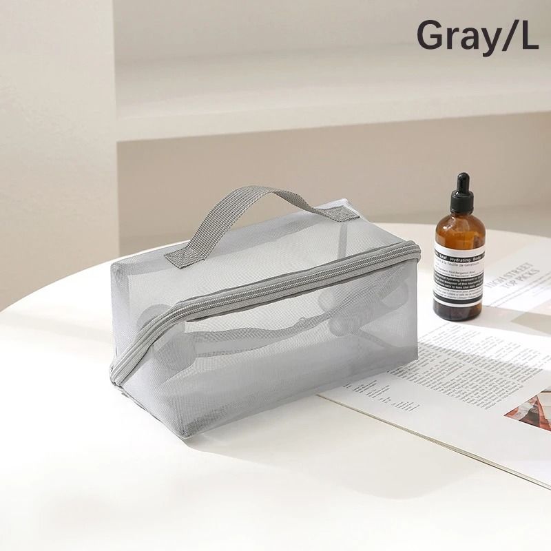 Mesh Clear Cosmetic Bags In Small And Large Sizes For Travel Makeup And Toiletry Organization 8