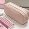 Simplicity Solid Color Pen Bag With Zipper For Large Capacity Stationery Organization 9
