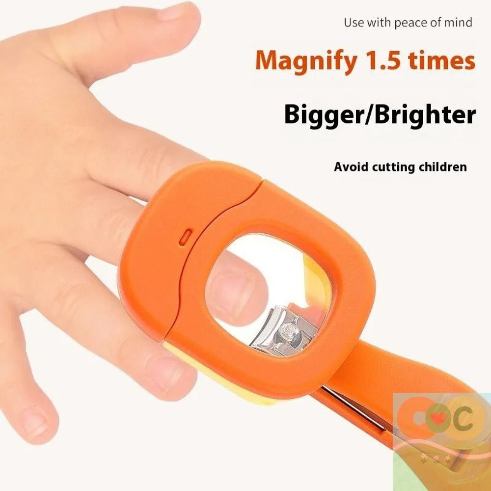 Nail Clippers With LED Light And Magnifying Glass For Baby And Elderly Safety Trimming 2