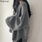 Soft Oversize Knit Pullover Long Sleeve Warm Autumn Sweater 0