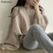 Soft Oversize Knit Pullover Long Sleeve Warm Autumn Sweater 2