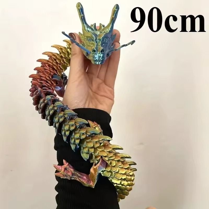 Huge 3D Printed Jointed Dragon Figurine Decoration 90cm 1
