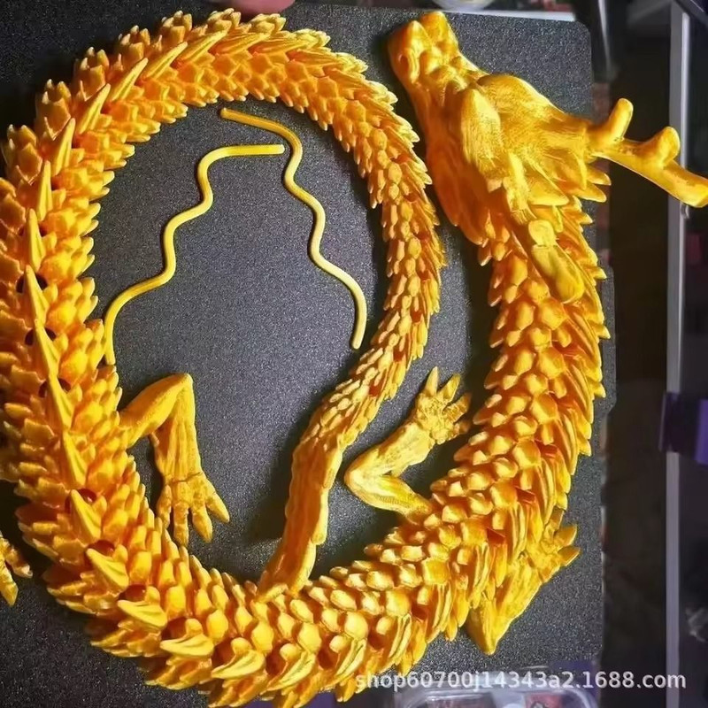Huge 3D Printed Jointed Dragon Figurine Decoration 90cm 3