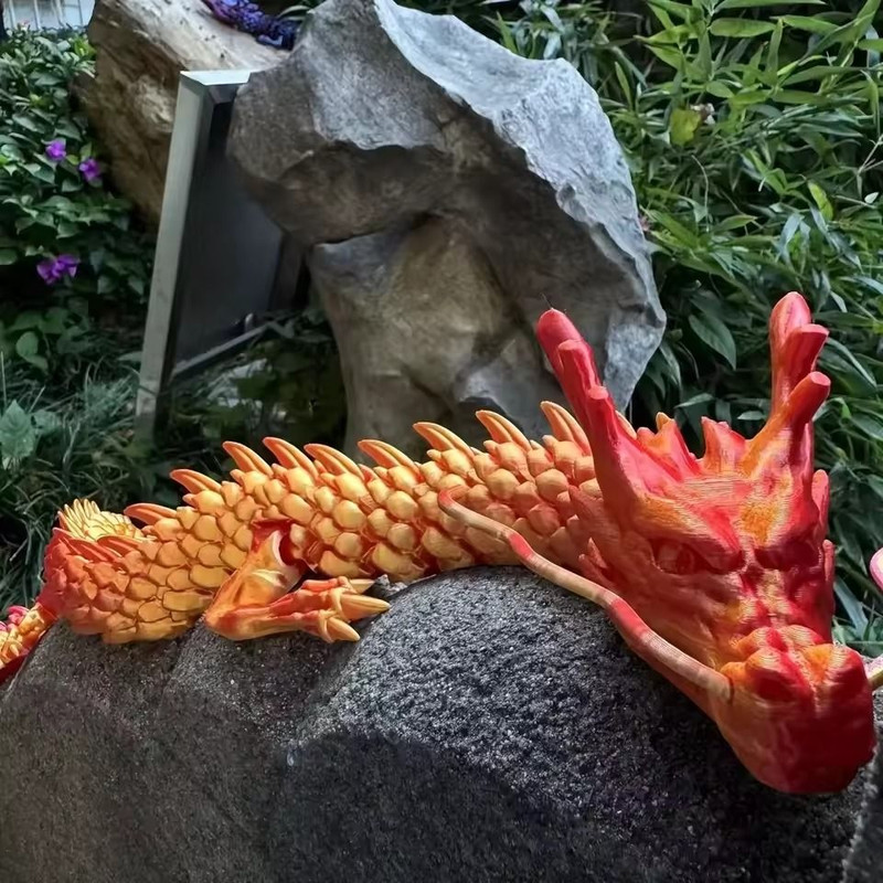 Huge 3D Printed Jointed Dragon Figurine Decoration 90cm 4