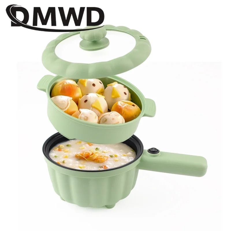 Multifunction Electric Mini Skillet And Hotpot Cooker With Ceramic Glaze Liner 0