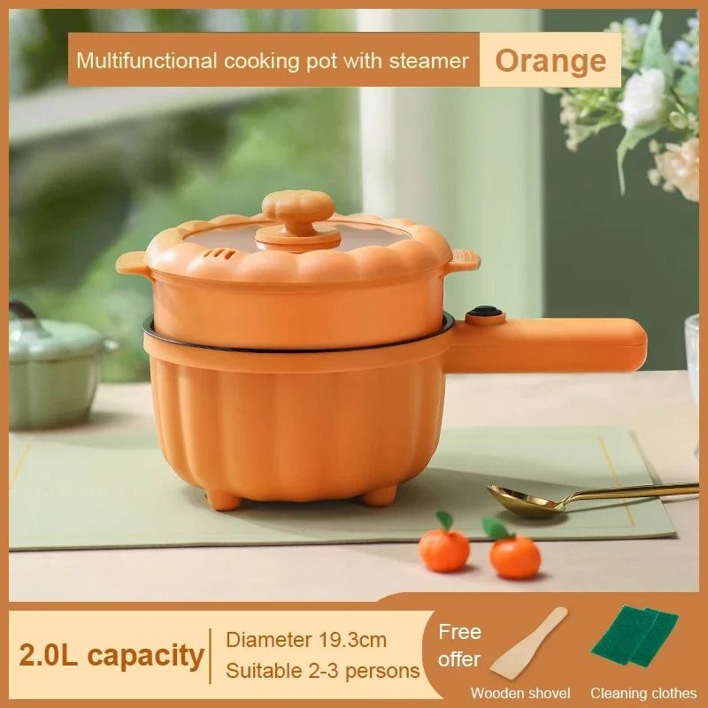 Multifunction Electric Mini Skillet And Hotpot Cooker With Ceramic Glaze Liner 8