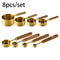 Gold Measuring Cups And Spoons Set For Baking And Cooking 8 Piece 2