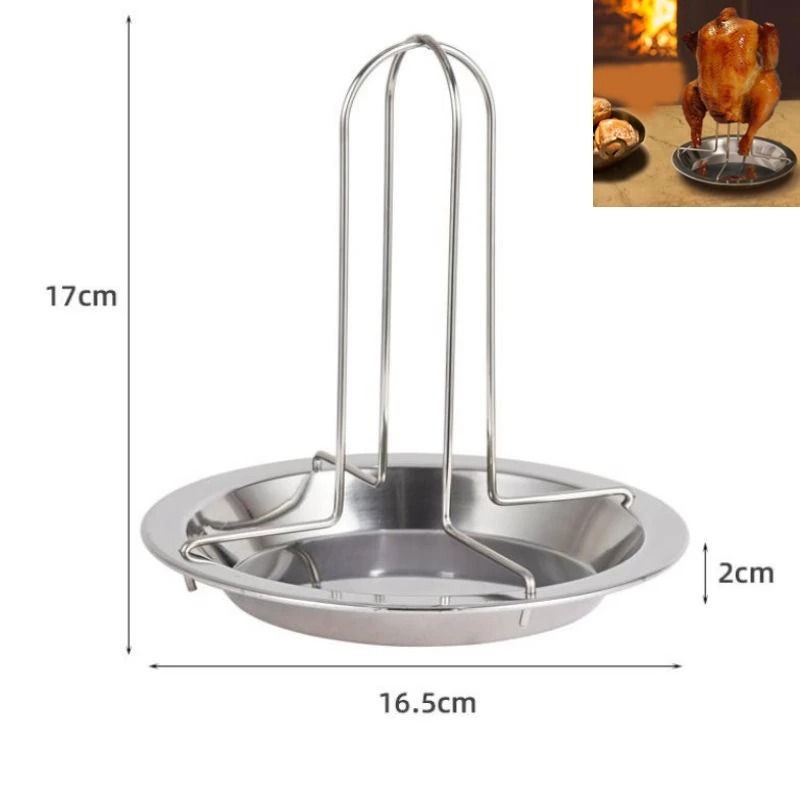 Stainless Steel BBQ Drumstick And Wing Grill Rack With Drip Pan For Oven And Grill Cooking 6