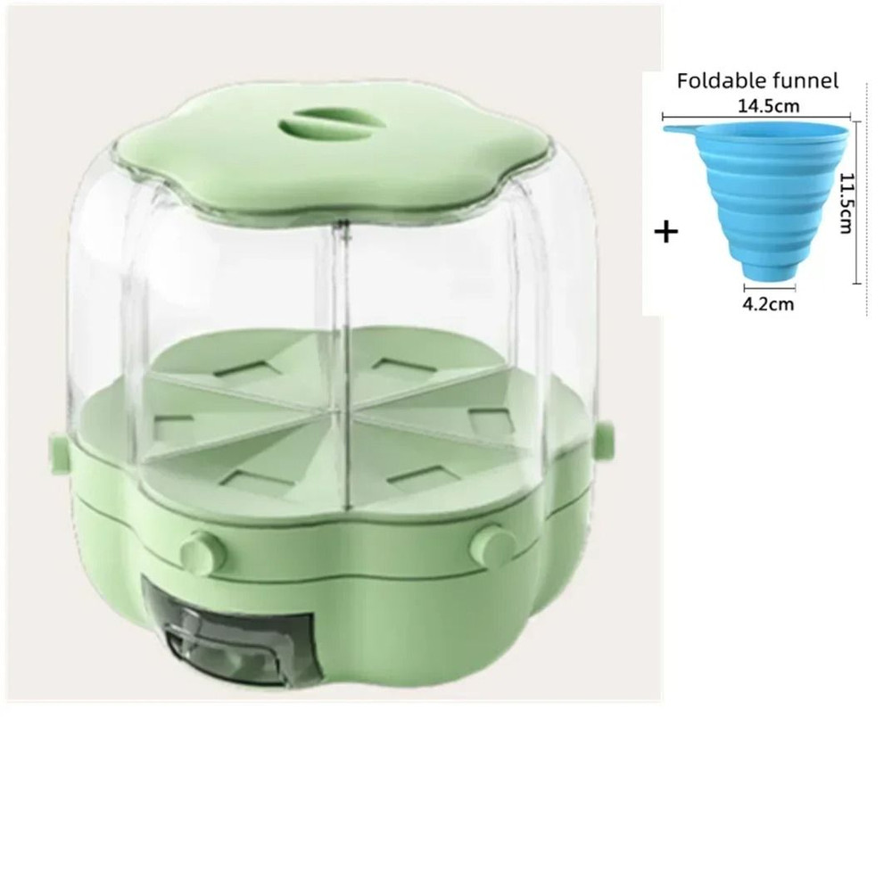 Large Rotating Food Storage Container With 360 Degree Dispenser For Rice And Grains 7
