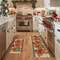 Christmas Gingerbread Man Crystal Velvet Kitchen Floor Mat Set 0